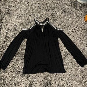 Maurices Black Cold Shoulder Top